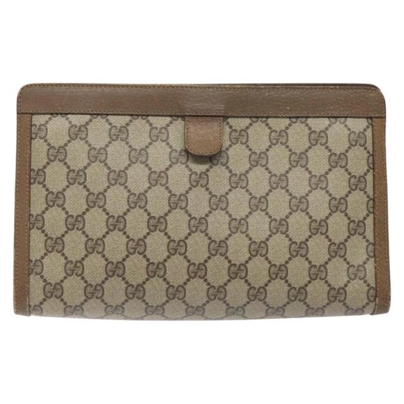 GUCCI GG Supreme Web Sherry Line Bag PVC Beige Green Red 89 01 033 Auth 131335 - Picture 2 of 15